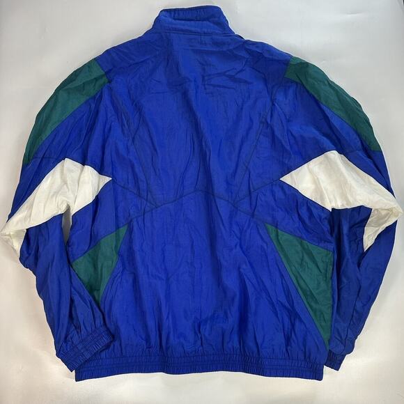 Vintage 90s Nike Full Zip Multicolor Colorblock Jacket Mens XLT - Picture 9 of 9